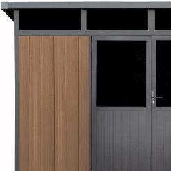 Abri De Jardin En Bois Composite 28mm Aspect Bois 8,09m² WINSTON Skylight - Woodlife Garden -Jardin Abris Magasin abri de jardin en bois composite 28mm aspect bois 809m winston skylight woodlife garden 3