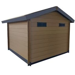 Abri De Jardin En Bois Composite 28mm Aspect Bois Vieilli 9m² Double Porte Alu Et Double Vitrage - Woodlife Garden -Jardin Abris Magasin abri de jardin en bois composite 28mm aspect bois vieilli 9m double porte alu et double vitrage woodlife 2