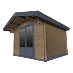 Abri De Jardin En Bois Composite 28mm Aspect Bois Vieilli 9m² Double Porte Alu Et Double Vitrage - Woodlife Garden -Jardin Abris Magasin abri de jardin en bois composite 28mm aspect bois vieilli 9m double porte alu et double vitrage woodlife 3