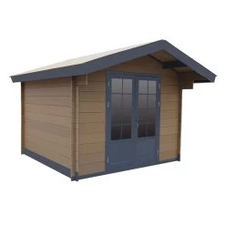 Abri De Jardin En Bois Composite 28mm Bois Vieilli 14,44m² Double Porte Alu Et Double Vitrage - WoodLife Garden -Jardin Abris Magasin abri de jardin en bois composite 28mm bois vieilli 1444m double porte alu et double vitrage woodlife 2