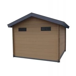 Abri De Jardin En Bois Composite 28mm Bois Vieilli 14,44m² Double Porte Alu Et Double Vitrage - WoodLife Garden -Jardin Abris Magasin abri de jardin en bois composite 28mm bois vieilli 1444m double porte alu et double vitrage woodlife 3