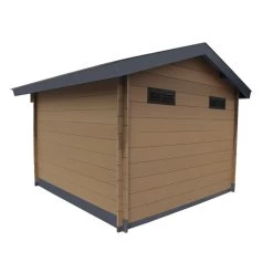 Abri De Jardin En Bois Composite 28mm Bois Vieilli 14,44m² Double Porte Alu Et Double Vitrage - WoodLife Garden -Jardin Abris Magasin abri de jardin en bois composite 28mm bois vieilli 1444m double porte alu et double vitrage woodlife 4