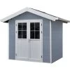 Abri De Jardin En Bois Composite 28mm Gris Clair 4,77m² PREMIUM - Woodlife Garden -Jardin Abris Magasin abri de jardin en bois composite 28mm gris clair 477m premium woodlife garden