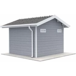 Abri De Jardin En Bois Composite 28mm Gris Clair 7,78m² PREMIUM - Woodlife Garden -Jardin Abris Magasin abri de jardin en bois composite 28mm gris clair 778m premium woodlife garden 4