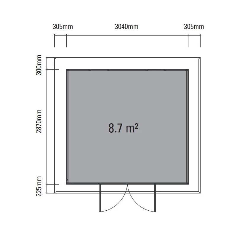 Abri De Jardin En Bois Composite 28mm Gris Clair 9m² PREMIUM Toit Plat - Woodlife Garden 8 Abri De Jardin En Bois Composite 28mm Gris Clair 9m² PREMIUM Toit Plat - Woodlife Garden – Image 6