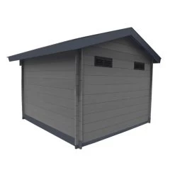 Abri De Jardin En Bois Composite 28mm Gris Foncé 14,44m² Double Porte Alu Et Double Vitrage - WoodLife Garden -Jardin Abris Magasin abri de jardin en bois composite 28mm gris fonce 1444m double porte alu et double vitrage woodlife 3