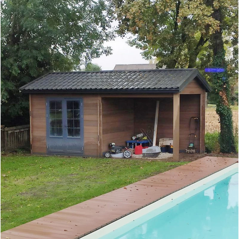 Abri De Jardin En Bois Composite Bois Vieilli 9m² + 9m² Terrasse - Woodlife Garden 3 Abri De Jardin En Bois Composite Bois Vieilli 9m² + 9m² Terrasse - Woodlife Garden