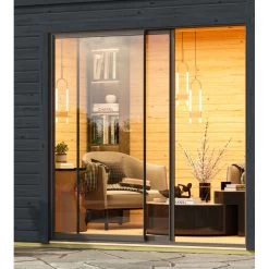 Abri De Jardin En Bois Gris Anthracite 9,49m² Avec Toit Plat - Dice 1 - Karibu -Jardin Abris Magasin abri de jardin en bois gris anthracite 949m avec toit plat dice 1 karibu 5