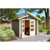 Abri De Jardin En Bois Gris Terre 5,95m² Avec Toit En Gradins - Grönelo - Karibu -Jardin Abris Magasin abri de jardin en bois gris terre 595m avec toit en gradins gronelo karibu