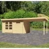 Abri De Jardin En Bois Massif 11,49m² Bastrup 8 Avec Appentis 300cm – Karibu -Jardin Abris Magasin abri de jardin en bois massif 1149m bastrup 8 avec appentis 300cm woodfeeling