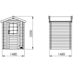 Abri De Jardin En Bois Massif 2,2m² HURON – Madriers 19mm – Forest Style -Jardin Abris Magasin abri de jardin en bois massif 22m huron madriers 19mm forest style 2