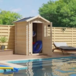 Abri De Jardin En Bois Massif 2,2m² HURON – Madriers 19mm – Forest Style -Jardin Abris Magasin abri de jardin en bois massif 22m huron madriers 19mm forest style 3