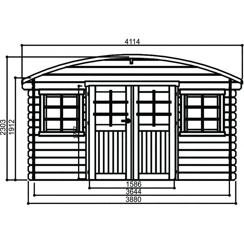 Abri De Jardin En Bois Massif 28mm 11,56m² Toit Berceau SOLID 5 Abri De Jardin En Bois Massif 28mm 11,56m² Toit Berceau SOLID – Image 3
