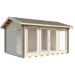 Abri De Jardin En Bois Massif 34mm Olos 11,7m² + Plancher – Luoman -Jardin Abris Magasin abri de jardin en bois massif 34mm olos 117m plancher luoman 1