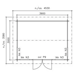 Abri De Jardin En Bois Massif 34mm Olos 11,7m² + Plancher – Luoman -Jardin Abris Magasin abri de jardin en bois massif 34mm olos 117m plancher luoman 3