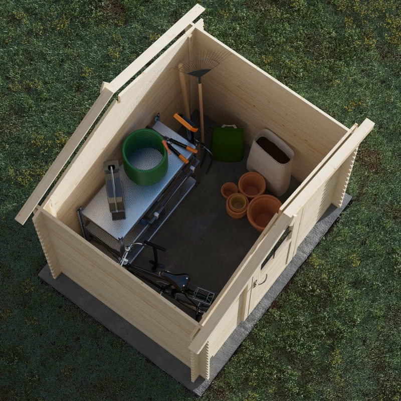 Abri De Jardin En Bois Massif 4,9m² KARIBA – Madriers 19mm – Forest Style 6 Abri De Jardin En Bois Massif 4,9m² KARIBA – Madriers 19mm – Forest Style – Image 4