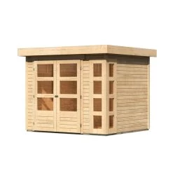Abri De Jardin En Bois Massif 5,25m² Kerko 3 – Karibu -Jardin Abris Magasin abri de jardin en bois massif 525m kerko 3 woodfeeling 3