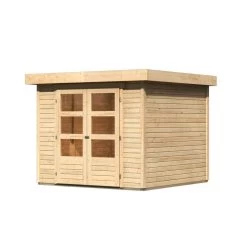 Abri De Jardin Askola 3,5 - 5,95m² En Bois Brut 19mm - Karibu -Jardin Abris Magasin abri de jardin en bois massif 595m askola 35 woodfeeling 2