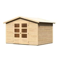 Abri De Jardin En Bois Massif 6,05m² Amberg 4 – Karibu -Jardin Abris Magasin abri de jardin en bois massif 605m amberg 4 woodfeeling 3