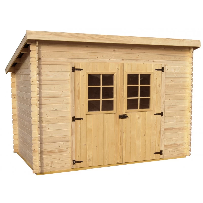 Abri De Jardin En Bois Massif 6,05m² Monopente – Madriers 20mm – Toiture Onduline – Habrita 3 Abri De Jardin En Bois Massif 6,05m² Monopente – Madriers 20mm – Toiture Onduline – Habrita
