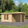 Abri De Jardin En Bois Massif 6,55m² Askola 4 Avec Appentis 240cm Et Paroi Arrière – Karibu 2 Abri De Jardin En Bois Massif 6,55m² Askola 4 Avec Appentis 240cm Et Paroi Arrière – Karibu -Jardin Abris Magasin abri de jardin en bois massif 655m askola 4 avec appentis 240cm et paroi arriere woodfeeling