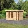 Abri De Jardin En Bois Massif 6,55m² Kerko 4 – Karibu -Jardin Abris Magasin abri de jardin en bois massif 655m kerko 4 woodfeeling