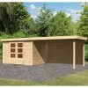 Abri De Jardin En Bois Massif 7,43m² Askola 5 Avec Appentis 280cm Et Paroi Arrière – Karibu 2 Abri De Jardin En Bois Massif 7,43m² Askola 5 Avec Appentis 280cm Et Paroi Arrière – Karibu -Jardin Abris Magasin abri de jardin en bois massif 743m askola 5 avec appentis 280cm et paroi arriere woodfeeling