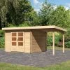 Abri De Jardin En Bois Massif 8,82m² Bastrup 5 Avec Appentis 200cm – Karibu 2 Abri De Jardin En Bois Massif 8,82m² Bastrup 5 Avec Appentis 200cm – Karibu -Jardin Abris Magasin abri de jardin en bois massif 882m bastrup 5 avec appentis 200cm woodfeeling