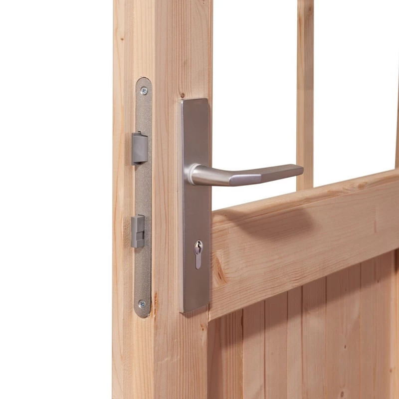 Abri De Jardin En Bois Massif 8,88m² Kastorf 7 Avec Appentis 260cm Et Paroi Arrière Et Latérale – Karibu 7 Abri De Jardin En Bois Massif 8,88m² Kastorf 7 Avec Appentis 260cm Et Paroi Arrière Et Latérale – Karibu – Image 5