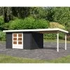 Abri De Jardin En Bois Massif Anthracite 10,60m² Bastrup 7 Avec Appentis 300cm – Karibu 2 Abri De Jardin En Bois Massif Anthracite 10,60m² Bastrup 7 Avec Appentis 300cm – Karibu -Jardin Abris Magasin abri de jardin en bois massif anthracite 1060m bastrup 7 avec appentis 300cm woodfeeling