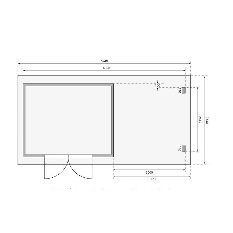 Abri De Jardin En Bois Massif Anthracite 10,60m² Bastrup 7 Avec Appentis 300cm – Karibu 5 Abri De Jardin En Bois Massif Anthracite 10,60m² Bastrup 7 Avec Appentis 300cm – Karibu – Image 3
