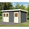 Abri De Jardin En Bois Massif Gris Terre 11,62m² Avec Cloison Intérieure Mattrup – Karibu 1 Abri De Jardin En Bois Massif Gris Terre 11,62m² Avec Cloison Intérieure Mattrup – Karibu -Jardin Abris Magasin abri de jardin en bois massif gris terre 1162m avec cloison interieure mattrup woodfeeling