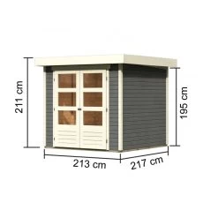 Abri De Jardin En Bois Massif Gris Terre 4,62m² Askola 2 – Karibu 10 Abri De Jardin En Bois Massif Gris Terre 4,62m² Askola 2 – Karibu -Jardin Abris Magasin abri de jardin en bois massif gris terre 462m askola 2 woodfeeling 2