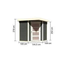 Abri De Jardin En Bois Massif Gris Terre 4,62m² Schwandorf 3 – Karibu -Jardin Abris Magasin abri de jardin en bois massif gris terre 462m schwandorf 3 woodfeeling 2