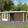 Abri De Jardin En Bois Massif Gris Terre 5,25m² Askola 3 Avec Appentis 280cm Et Paroi Arrière – Karibu 1 Abri De Jardin En Bois Massif Gris Terre 5,25m² Askola 3 Avec Appentis 280cm Et Paroi Arrière – Karibu -Jardin Abris Magasin abri de jardin en bois massif gris terre 525m askola 3 avec appentis 280cm et paroi arriere woodfeeling