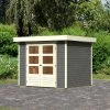 Abri De Jardin En Bois Massif Gris Terre 5,25m² Askola 3 - Karibu -Jardin Abris Magasin abri de jardin en bois massif gris terre 525m askola 3 woodfeeling