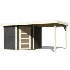Abri De Jardin En Bois Massif Gris Terre 5,95m² Schwandorf 5 Avec Appentis 240cm – Karibu 10 Abri De Jardin En Bois Massif Gris Terre 5,95m² Schwandorf 5 Avec Appentis 240cm – Karibu -Jardin Abris Magasin abri de jardin en bois massif gris terre 595m schwandorf 5 avec appentis 240cm woodfeeling 2