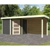 Abri De Jardin En Bois Massif Gris Terre 5,95m² Schwandorf 5 Avec Appentis 280cm Et Paroi Arrière – Karibu 1 Abri De Jardin En Bois Massif Gris Terre 5,95m² Schwandorf 5 Avec Appentis 280cm Et Paroi Arrière – Karibu -Jardin Abris Magasin abri de jardin en bois massif gris terre 595m schwandorf 5 avec appentis 280cm et paroi arriere woodfeeling