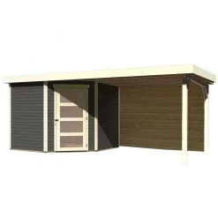 Abri De Jardin En Bois Massif Gris Terre 5,95m² Schwandorf 5 Avec Appentis 280cm Et Paroi Arrière – Karibu 10 Abri De Jardin En Bois Massif Gris Terre 5,95m² Schwandorf 5 Avec Appentis 280cm Et Paroi Arrière – Karibu -Jardin Abris Magasin abri de jardin en bois massif gris terre 595m schwandorf 5 avec appentis 280cm et paroi arriere woodfeeling 2