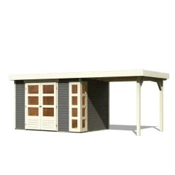 Abri De Jardin En Bois Massif Gris Terre 6,55m² Kerko 4 Avec Appentis 240cm – Karibu 10 Abri De Jardin En Bois Massif Gris Terre 6,55m² Kerko 4 Avec Appentis 240cm – Karibu -Jardin Abris Magasin abri de jardin en bois massif gris terre 655m kerko 4 avec appentis 240cm woodfeeling 2