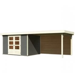 Abri De Jardin En Bois Massif Gris Terre 7,43m² Askola 5 Avec Appentis 280cm Et Paroi Arrière – Karibu 10 Abri De Jardin En Bois Massif Gris Terre 7,43m² Askola 5 Avec Appentis 280cm Et Paroi Arrière – Karibu -Jardin Abris Magasin abri de jardin en bois massif gris terre 743m askola 5 avec appentis 280cm et paroi arriere woodfeeling 2