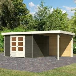 Abri De Jardin En Bois Massif Gris Terre 9,24m² Askola 6 Avec Appentis 240cm Et Paroi Arrière - Karibu 13 Abri De Jardin En Bois Massif Gris Terre 9,24m² Askola 6 Avec Appentis 240cm Et Paroi Arrière - Karibu -Jardin Abris Magasin abri de jardin en bois massif gris terre 924m askola 6 avec appentis 240cm et paroi arriere woodfeeling 5