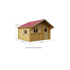 Abri De Jardin En Bois Massif Semi-habitable 20m² – Madriers 60mm -Jardin Abris Magasin abri de jardin en bois massif semi habitable 20m madriers 60mm 3
