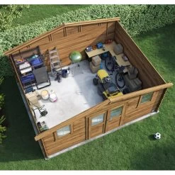 Abri De Jardin En Bois Traité Autoclave 17,6m² - Madriers 28mm - Nicia - Forest Style -Jardin Abris Magasin abri de jardin en bois traite autoclave 176m madriers 28mm nicia 2