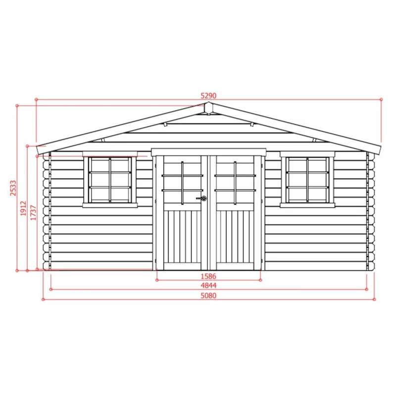 Abri De Jardin En Bois Traité Autoclave 28mm ZÜRICH Avec Double Porte 19,71m² - SOLID 4 Abri De Jardin En Bois Traité Autoclave 28mm ZÜRICH Avec Double Porte 19,71m² - SOLID – Image 2