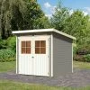 Abri De Jardin En Bois Vitrifié Gris 19mm 4.62m² Glücksburg 3 - Karibu -Jardin Abris Magasin abri de jardin en bois vitrifie gris 19mm 462m glucksburg 3 karibu