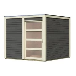 Abri De Jardin En Bois Vitrifié Gris 19mm Qubic 6.05m² - Karibu 10 Abri De Jardin En Bois Vitrifié Gris 19mm Qubic 6.05m² - Karibu -Jardin Abris Magasin abri de jardin en bois vitrifie gris 19mm qubic 605m karibu 2