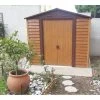 Abri De Jardin En Métal Aspect Bois 4,6m² + Kit D'ancrage - X-METAL 2 Abri De Jardin En Métal Aspect Bois 4,6m² + Kit D'ancrage - X-METAL -Jardin Abris Magasin abri de jardin en metal aspect bois 46m kit d ancrage x metal