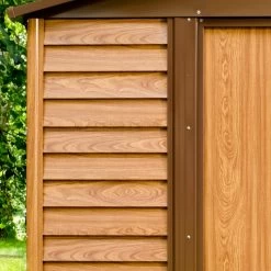 Abri De Jardin En Métal Aspect Bois 4,6m² + Kit D'ancrage - X-METAL 13 Abri De Jardin En Métal Aspect Bois 4,6m² + Kit D'ancrage - X-METAL -Jardin Abris Magasin abri de jardin en metal aspect bois 46m kit d ancrage x metal 5