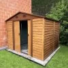 Abri De Jardin En Métal Aspect Bois 6,62m² + Kit D'ancrage - X-METAL -Jardin Abris Magasin abri de jardin en metal aspect bois 662m kit d ancrage x metal